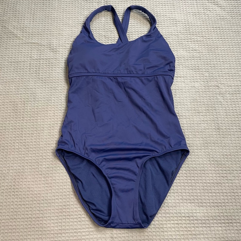 Title Nine Real Deal One Piece Swimsuit Small Womens Navy Blue